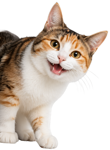 Cat peeking from card